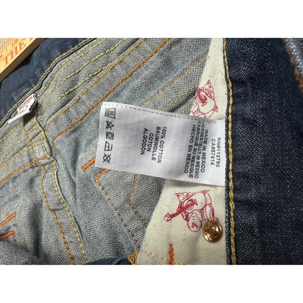 True Religion Section Straight Mens Jeans Blue Medium Wash Denim Size 36 Mexico